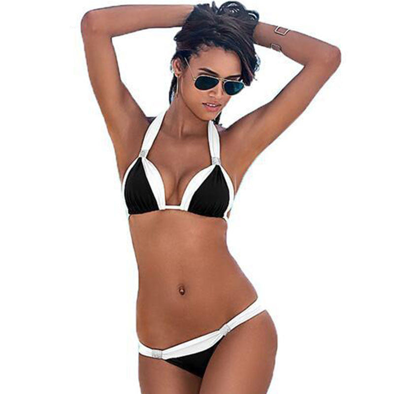 Biquinis Feminino Sexy Brazilian Bikini Push Up Swimwear Women Low-Waist Bathing Suit Beachwear Halter Top Swimsuit-Dollar Bargains Online Shopping Australia