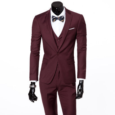 Three-piece formal blazer suit / Male suit of cultivate one's morality Business suits-Dollar Bargains Online Shopping Australia