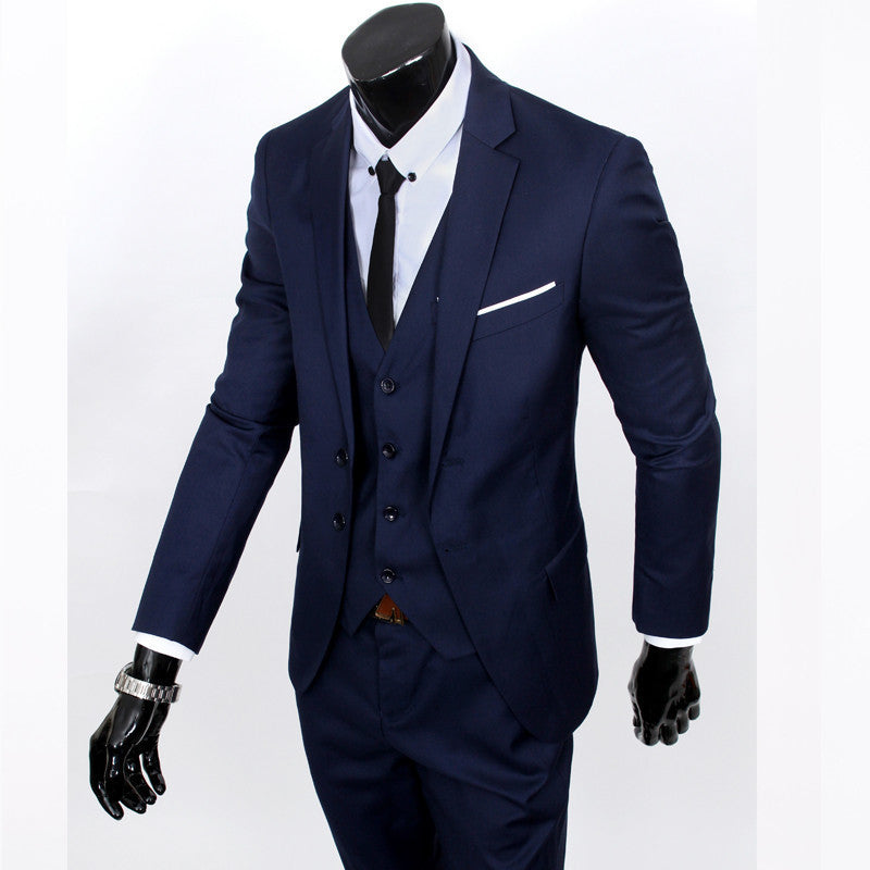 Three-piece formal blazer suit / Male suit of cultivate one's morality Business suits-Dollar Bargains Online Shopping Australia