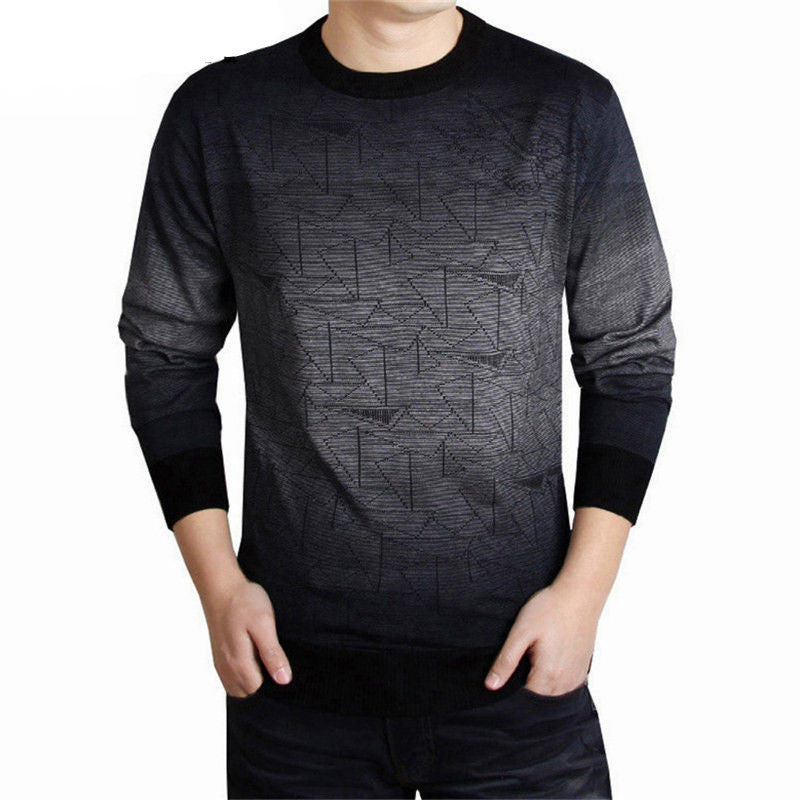 Cashmere Sweater Men Brand Clothing Mens Sweaters Fashion Print Hang Pye Casual Shirt Wool Pullover Men Pull O-Neck Dress T - CelebritystyleFashion.com.au online clothing shop australia