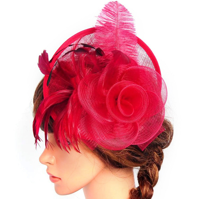 Women's Pretty Fascinator Hat Headbands Cocktail Wedding Church Headpiece - CelebritystyleFashion.com.au online clothing shop australia