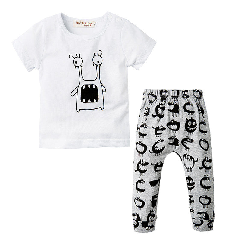 Baby&Kids Fox Cotton Clothing Sets Newborn Toddler Baby Girl Boy 2 Pcs Outfits Set Costume Summer Clothes BodySuit T-shirt Pants - CelebritystyleFashion.com.au online clothing shop australia