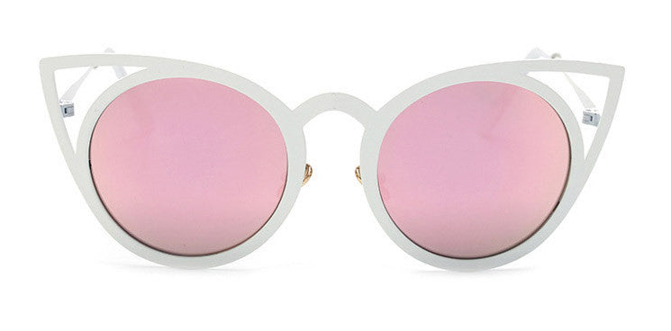 BOUTIQUE Newest Fashion Women Round Cat eye Sunglasses UV400 High Quality Metal Frame Colorful Glasses Oculos De Sol - CelebritystyleFashion.com.au online clothing shop australia