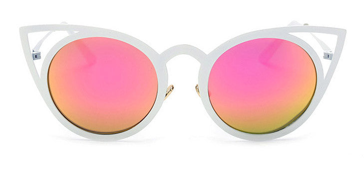 BOUTIQUE Newest Fashion Women Round Cat eye Sunglasses UV400 High Quality Metal Frame Colorful Glasses Oculos De Sol - CelebritystyleFashion.com.au online clothing shop australia