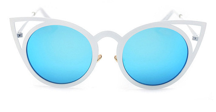 BOUTIQUE Newest Fashion Women Round Cat eye Sunglasses UV400 High Quality Metal Frame Colorful Glasses Oculos De Sol - CelebritystyleFashion.com.au online clothing shop australia