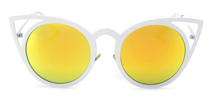 BOUTIQUE Newest Fashion Women Round Cat eye Sunglasses UV400 High Quality Metal Frame Colorful Glasses Oculos De Sol - CelebritystyleFashion.com.au online clothing shop australia