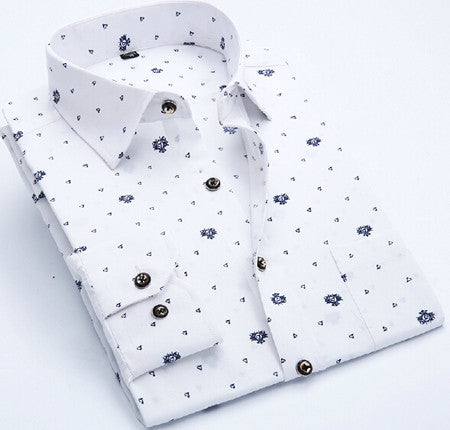 Brand Men Shirt Long Sleeve Floral Men Dress Shirt Brand Casual Shirt Men Clothes Mens Print Shirts - CelebritystyleFashion.com.au online clothing shop australia