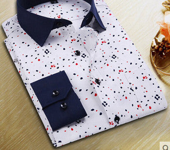 Brand Men Shirt Long Sleeve Floral Men Dress Shirt Brand Casual Shirt Men Clothes Mens Print Shirts - CelebritystyleFashion.com.au online clothing shop australia