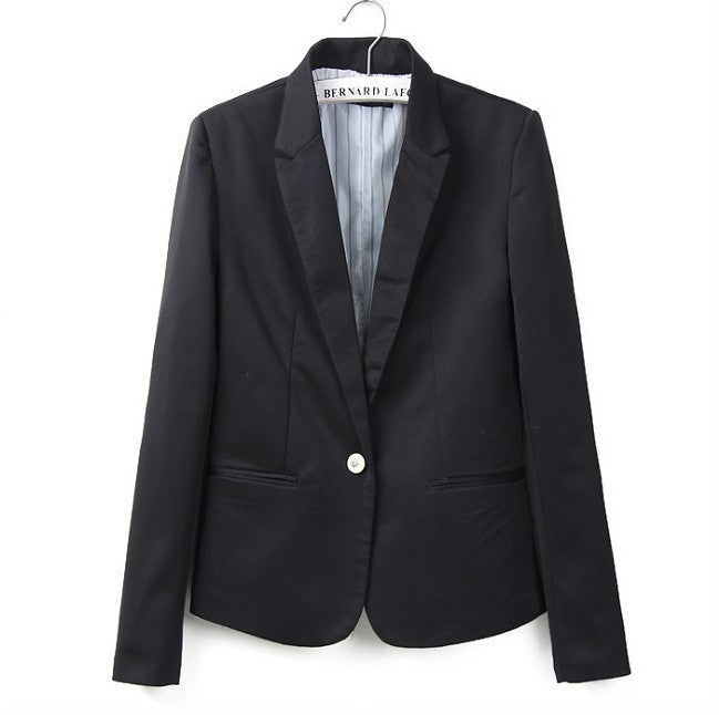 Candy Color Womens Blazer Single Button Slim Blazer Casual Suit Coat Plus Size XXL XS Blazer A7996-Dollar Bargains Online Shopping Australia