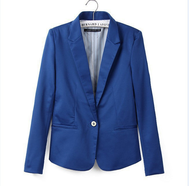 Candy Color Womens Blazer Single Button Slim Blazer Casual Suit Coat Plus Size XXL XS Blazer A7996-Dollar Bargains Online Shopping Australia