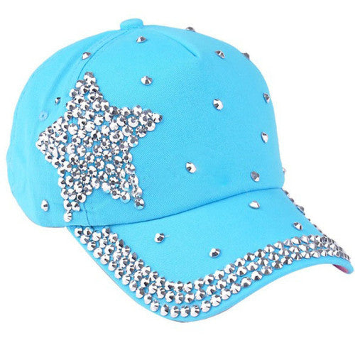 Amazing 5 Colors Fashion Children Kids Baseball Cap Rhinestone Star Shaped Boy Girls Snapback Hat Summer - CelebritystyleFashion.com.au online clothing shop australia