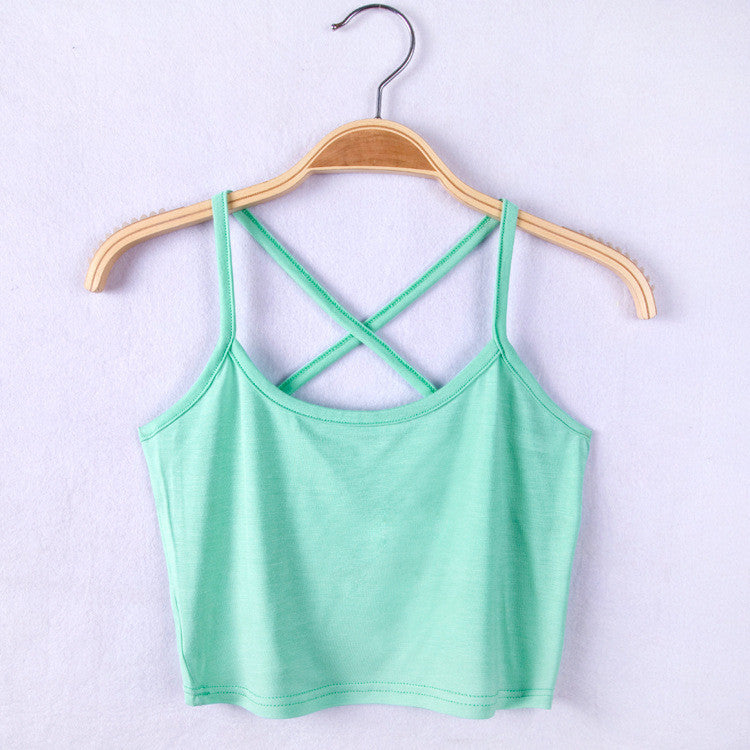 Women Tank Crop Top Short Vest Womens Sexy Camisole Bustier Crop Top cropped Camisa Feminina - CelebritystyleFashion.com.au online clothing shop australia
