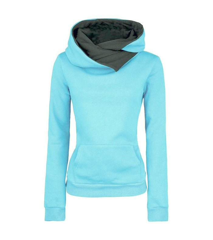 Women Casual Solid Hoodies Unisex Lapel Hooded New Sweatshirts Pullovers Turn-down Collar - CelebritystyleFashion.com.au online clothing shop australia