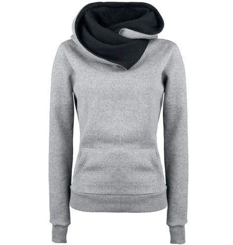 Women Casual Solid Hoodies Unisex Lapel Hooded New Sweatshirts Pullovers Turn-down Collar - CelebritystyleFashion.com.au online clothing shop australia