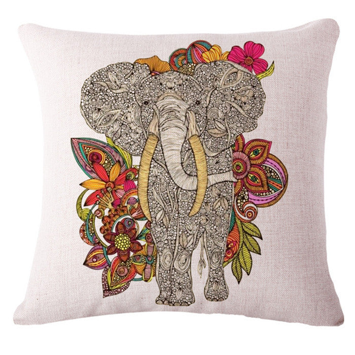 The elephant series Style 45*45cm Square Home Decorative Pillow Music Note Printed Throw Pillows Car Home Decor Cushion Cojines-Dollar Bargains Online Shopping Australia