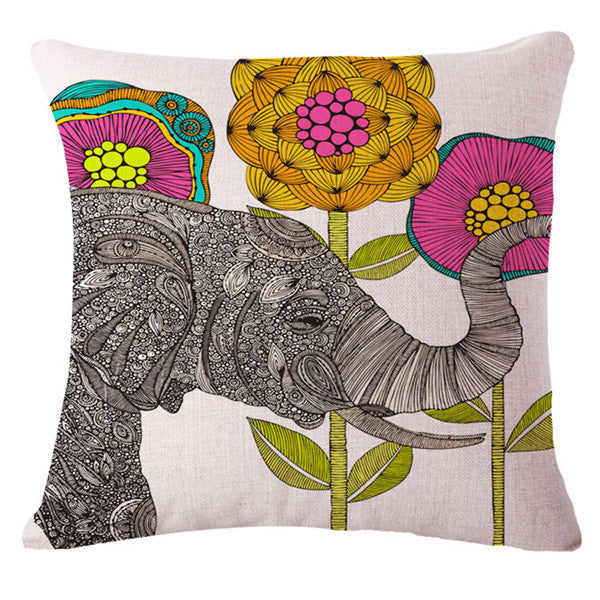 The elephant series Style 45*45cm Square Home Decorative Pillow Music Note Printed Throw Pillows Car Home Decor Cushion Cojines-Dollar Bargains Online Shopping Australia