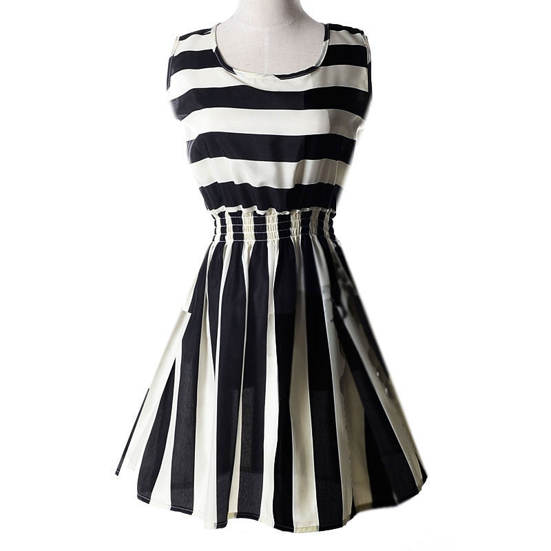 design summer dress Women casual Bohemian dress floral flower sleeveless vest printed beach chiffon top dress S092-Dollar Bargains Online Shopping Australia