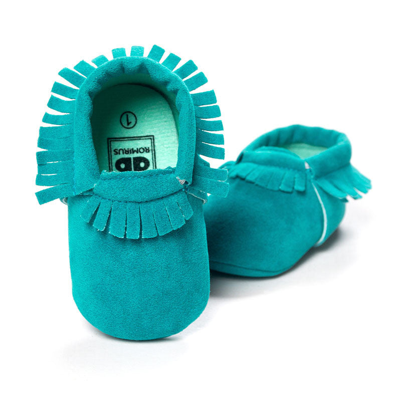 New PU Suede Leather Newborn Baby Boy Girl Baby Moccasins Soft Moccs Shoes Bebe Fringe Soft Soled Non-slip Footwear Crib Shoe - CelebritystyleFashion.com.au online clothing shop australia