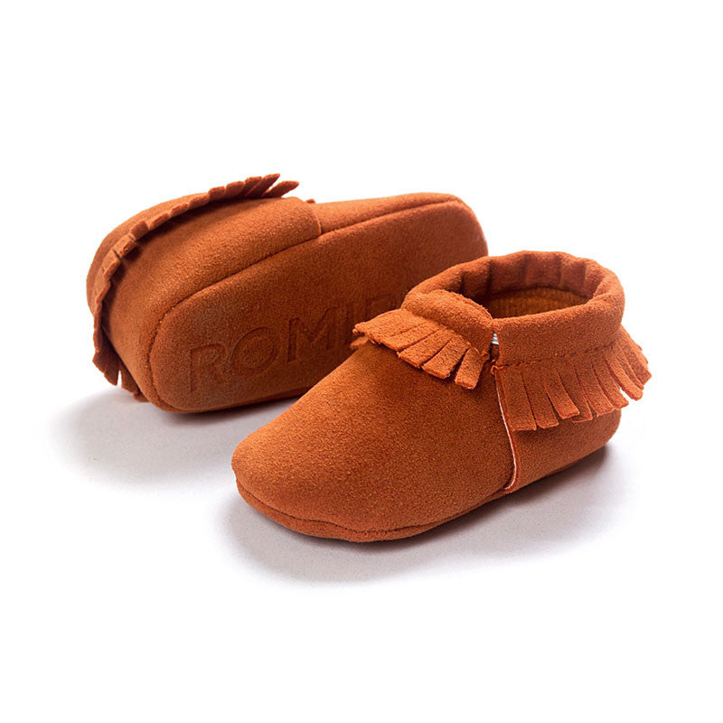 New PU Suede Leather Newborn Baby Boy Girl Baby Moccasins Soft Moccs Shoes Bebe Fringe Soft Soled Non-slip Footwear Crib Shoe - CelebritystyleFashion.com.au online clothing shop australia