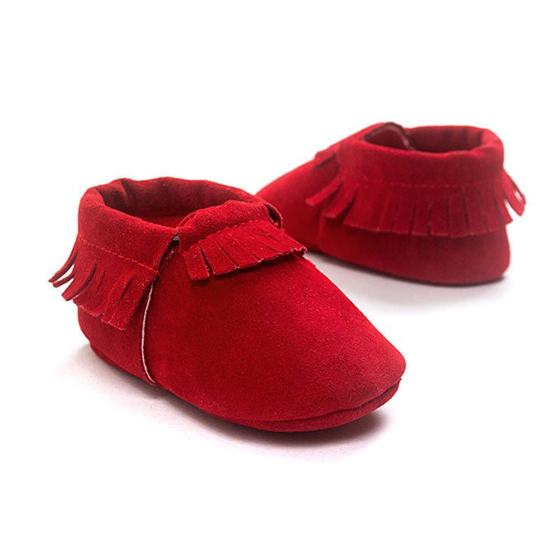 New PU Suede Leather Newborn Baby Boy Girl Baby Moccasins Soft Moccs Shoes Bebe Fringe Soft Soled Non-slip Footwear Crib Shoe - CelebritystyleFashion.com.au online clothing shop australia