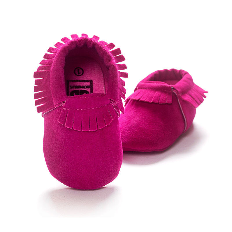 New PU Suede Leather Newborn Baby Boy Girl Baby Moccasins Soft Moccs Shoes Bebe Fringe Soft Soled Non-slip Footwear Crib Shoe - CelebritystyleFashion.com.au online clothing shop australia