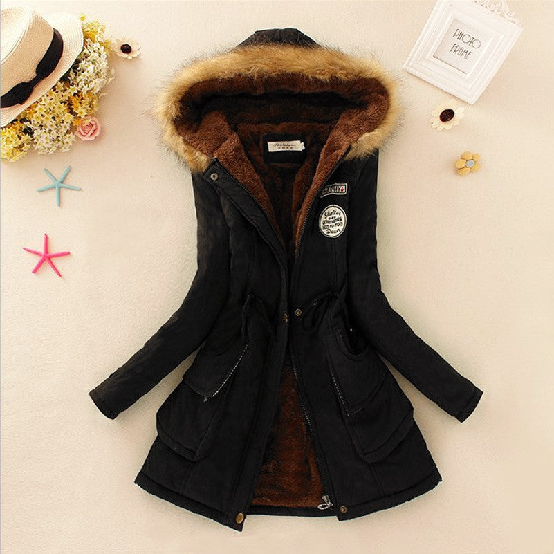 Fashion Fur Collar Coats Jackets for Women Women's Long Parka Plus Size Parka Hoodies-Dollar Bargains Online Shopping Australia