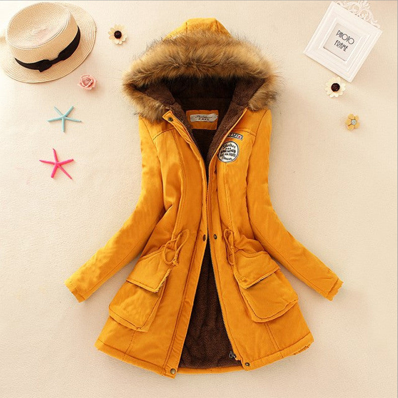 Fashion Fur Collar Coats Jackets for Women Women's Long Parka Plus Size Parka Hoodies-Dollar Bargains Online Shopping Australia