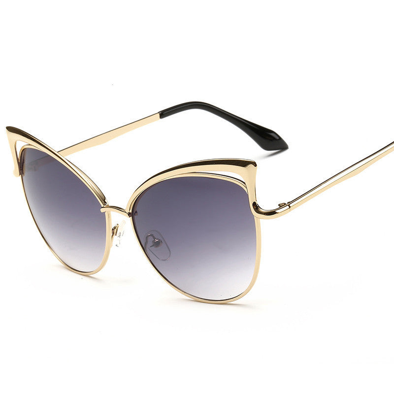 High Quality Cat Eye Female Sunglasses Gold Metal Gafas de sol Reflective Summer Pink Glasses Vintage Sexy Occhiali da sole - CelebritystyleFashion.com.au online clothing shop australia