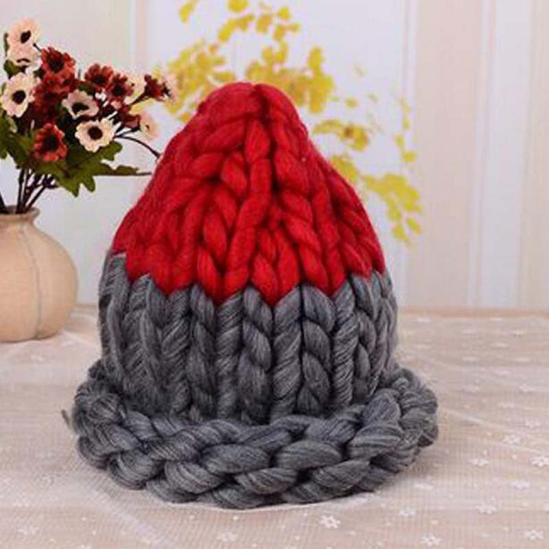 Women Winter Warm Hat Handmade Knitted Coarse Lines Cable Hats Knit Cap Candy Color Beanie Crochet Caps Women Accessories - CelebritystyleFashion.com.au online clothing shop australia