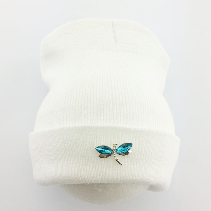 Dragonfly Crystal Accessory Beanie Hat For Women, Hip Hop Cute Hats Winter Caps Female Beanies bonnet - CelebritystyleFashion.com.au online clothing shop australia