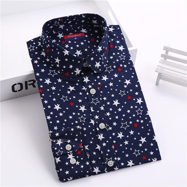 Dioufond Floral Long Sleeve Vintage Blouse Cherry Turn Down Collar Shirt Blusas Feminino Ladies Blouses Womens Tops Fashion-Dollar Bargains Online Shopping Australia