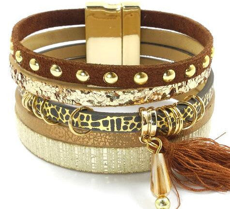 leather bracelet 6 color bracelets winter charm bracelets Bohemian bracelets&bangles for women Christmas gift B1627 - CelebritystyleFashion.com.au online clothing shop australia