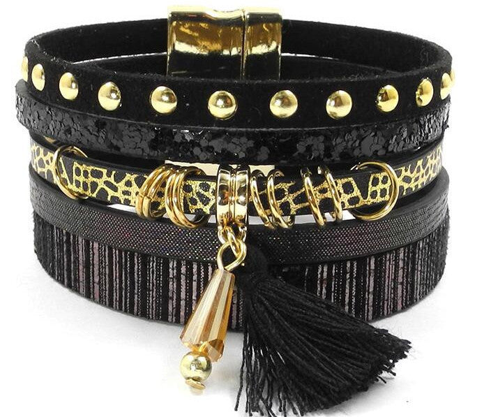 leather bracelet 6 color bracelets winter charm bracelets Bohemian bracelets&bangles for women Christmas gift B1627 - CelebritystyleFashion.com.au online clothing shop australia