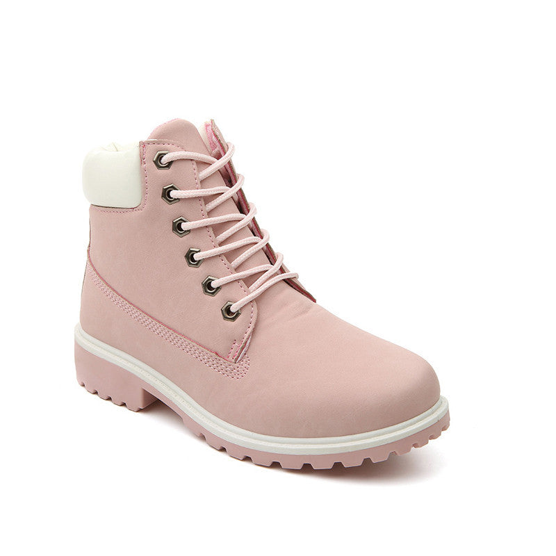 Women Boots PU Leather Platform Women Shoes Suede Rubber Women Ankle Boots Timber Boots Martin brand Shoes #C1-Dollar Bargains Online Shopping Australia