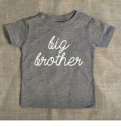 Big Brother Letter Print Kids t shirt Boy Girl Shirt Casual For Children Toddler Funny Hipster Top Tees Black Gray Gift BZ203-11 - CelebritystyleFashion.com.au online clothing shop australia