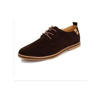 Men Flats shoes 38-48 Suede European style genuine leather Shoes Men's oxfords california casual Loafers - CelebritystyleFashion.com.au online clothing shop australia