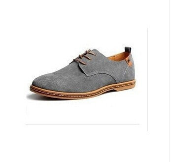 Men Flats shoes 38-48 Suede European style genuine leather Shoes Men's oxfords california casual Loafers - CelebritystyleFashion.com.au online clothing shop australia