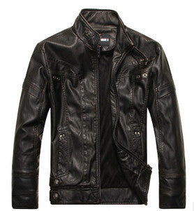 Motorcycle Leather Jackets Men Autumn Winter Leather Clothing Men Leather Jackets Male Business casual Coats Brand New clothing - CelebritystyleFashion.com.au online clothing shop australia