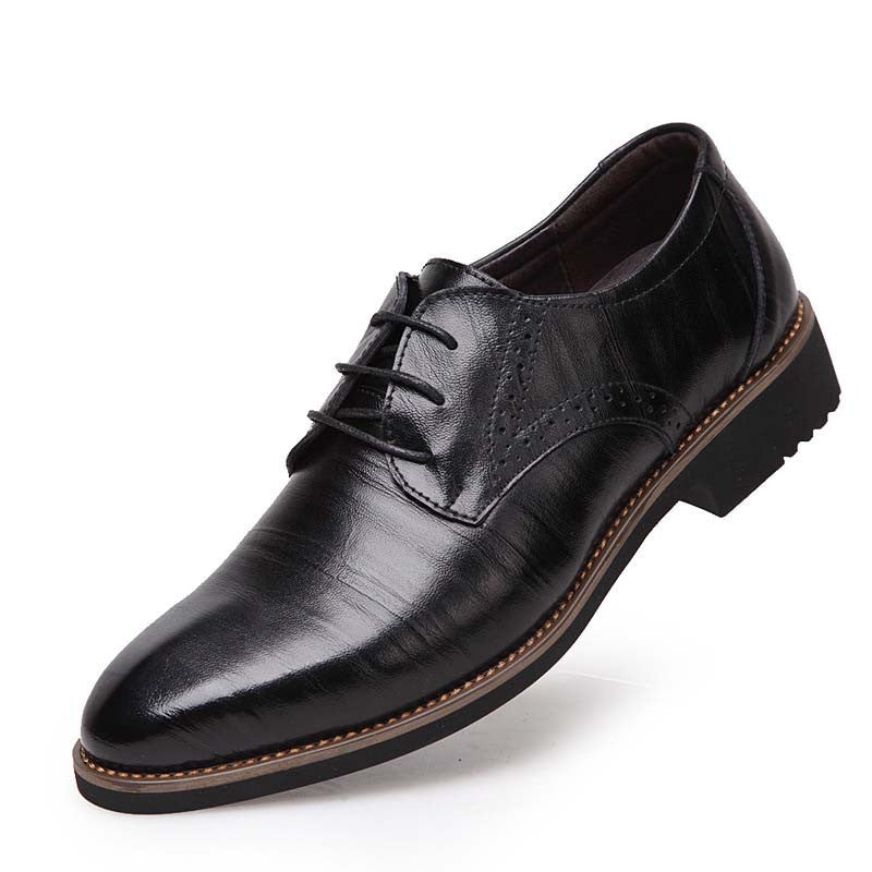 100% Genuine Leather Mens Dress Shoes, High Quality Oxford Shoes For Men, Lace-Up Business Men Shoes, Brand Men Wedding Shoes - CelebritystyleFashion.com.au online clothing shop australia