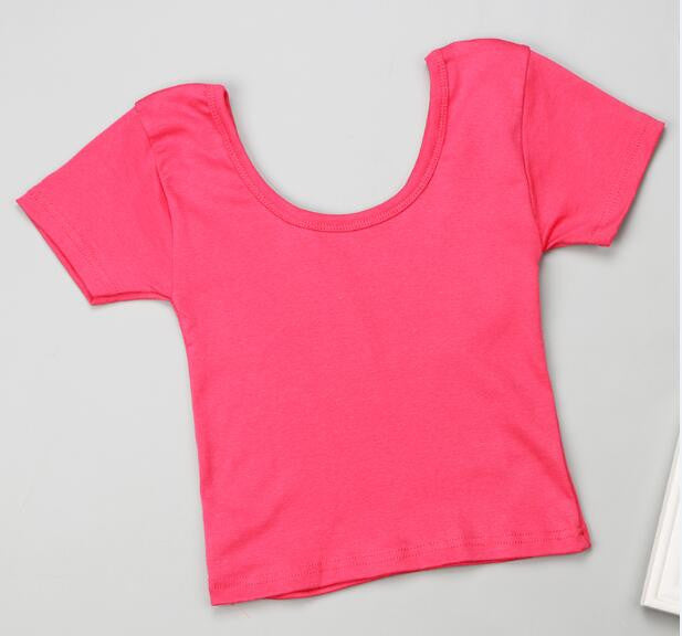 U neck Sexy Crop Top Ladies Short Sleeve T Shirt Tee Short T-shirt Basic Stretch T-shirts-Dollar Bargains Online Shopping Australia