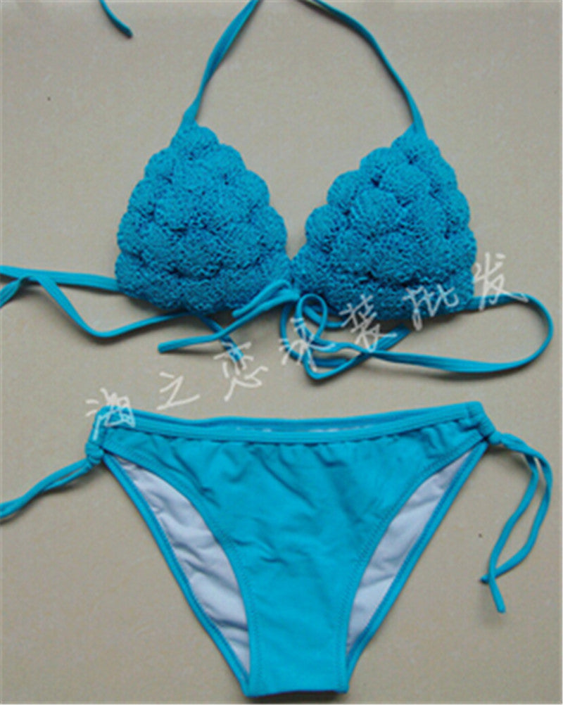 Beach Biquini Sexy vintage Swimsuit Push Up Bikinis Set Swimwear Bikini Brazilian Rose Red Blue Yellow Female - CelebritystyleFashion.com.au online clothing shop australia