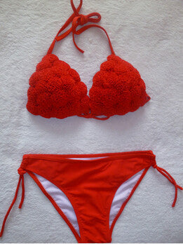 Beach Biquini Sexy vintage Swimsuit Push Up Bikinis Set Swimwear Bikini Brazilian Rose Red Blue Yellow Female - CelebritystyleFashion.com.au online clothing shop australia