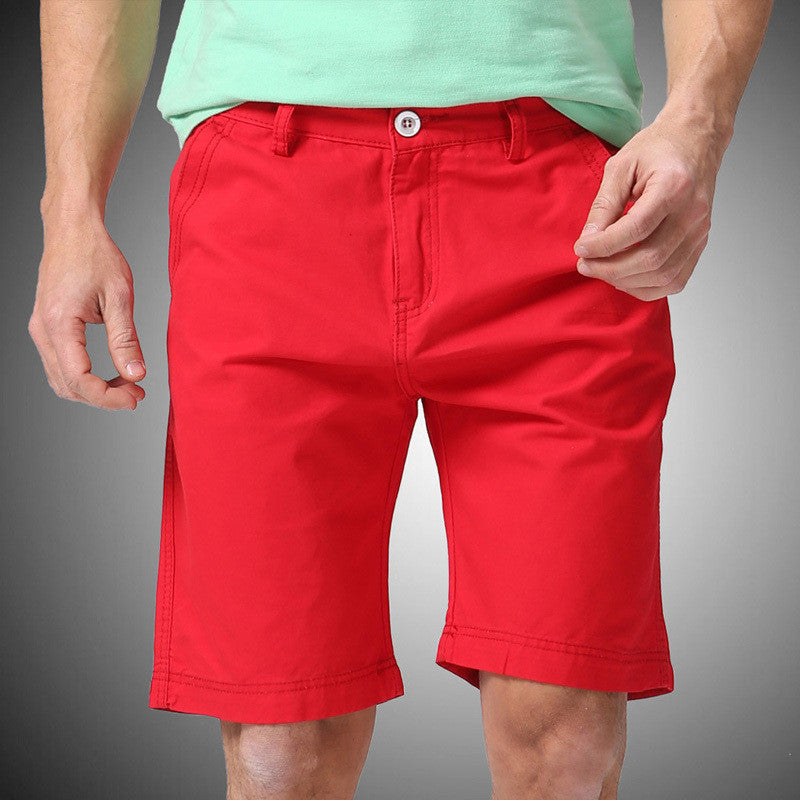 Men Shorts Straight Knee Length Zipper Shorts Plus Size Brand Fashion Casual Bermuda Masculina White Black Green Red Y1030 - CelebritystyleFashion.com.au online clothing shop australia