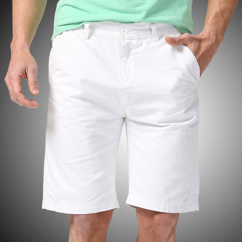 Men Shorts Straight Knee Length Zipper Shorts Plus Size Brand Fashion Casual Bermuda Masculina White Black Green Red Y1030 - CelebritystyleFashion.com.au online clothing shop australia