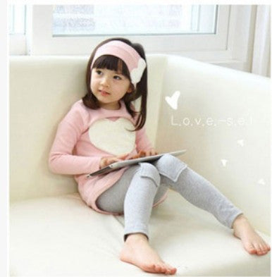 baby girls clothing sets spring/autumn fashion princess love pink/red long-sleeve T-shirts+ pants 3 pieces kids clothes for girl - CelebritystyleFashion.com.au online clothing shop australia