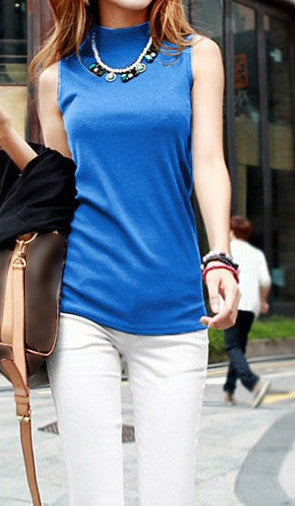 women autumn winter sleeveless solid color Tops & Tees cotton Tanks tops & Camis women lady Vest 10 colors - CelebritystyleFashion.com.au online clothing shop australia