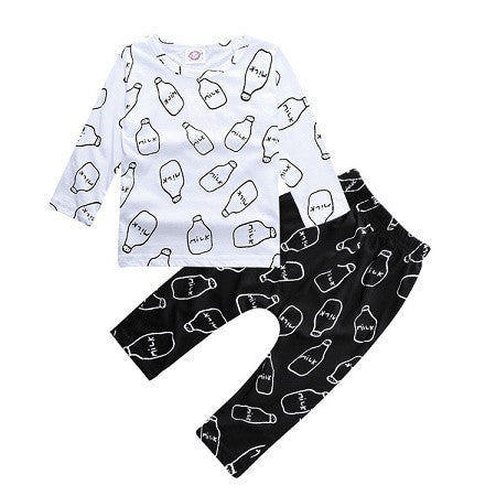 girl & boys clothes set long sleeve+Pants owl pattern set of clothes newborn baby suit children clothing - CelebritystyleFashion.com.au online clothing shop australia