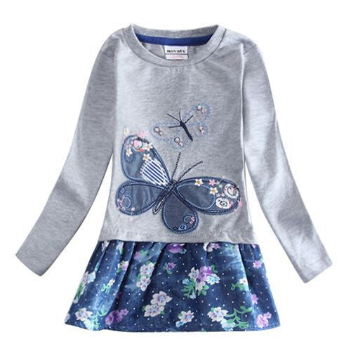 dresses for kids girls party princess dress toddler girl clothes butterfly dress for girls long sleeve dress H5460 - CelebritystyleFashion.com.au online clothing shop australia