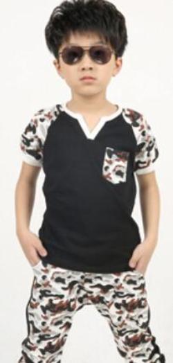 New Summer Children's Clothing Set Kids Boys Clothes Set Cotton T shirt + Pants 2 pieces Kid Casual Camouflage Sport Suits - CelebritystyleFashion.com.au online clothing shop australia
