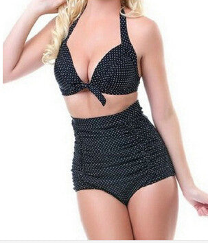 Push up High Waist Swimsuit Women Bathing Suit Padded Bikini set Retro Beachwear Plus Size Swimwear - CelebritystyleFashion.com.au online clothing shop australia